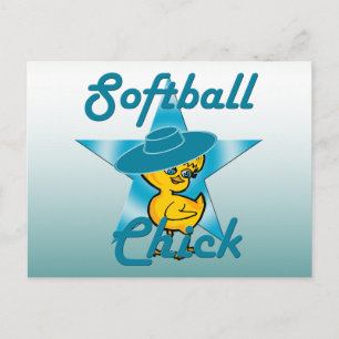 Softball Chick #7 Postkarte