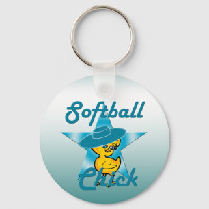 Softball Chick #7 Schlüsselanhänger