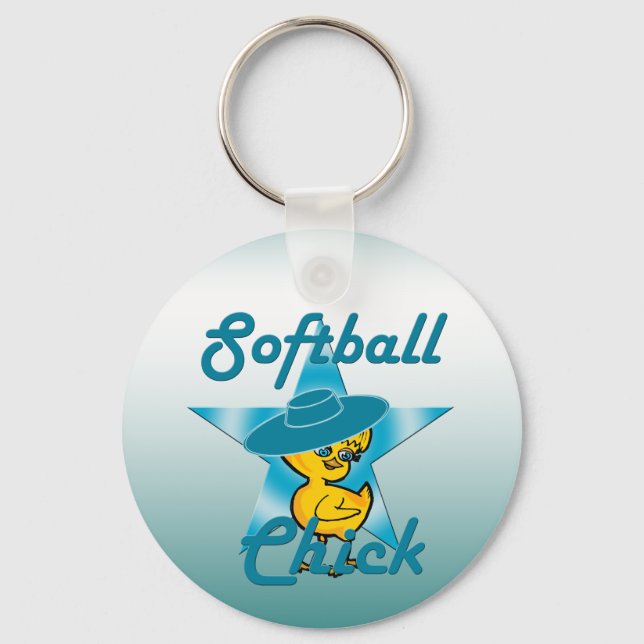 Softball Chick #7 Schlüsselanhänger (Vorderseite)