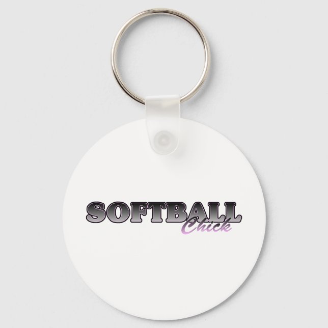 Softball Chick Schlüsselanhänger (Vorderseite)