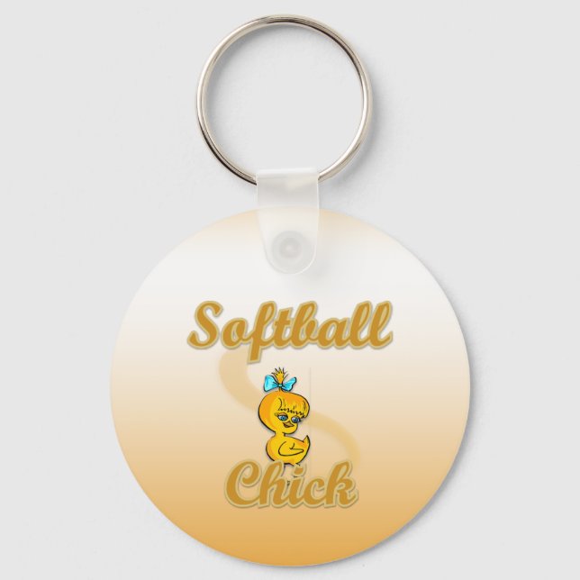 Softball Chick Schlüsselanhänger (Vorderseite)
