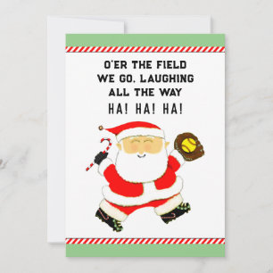 Softball Christmas Feiertagskarte