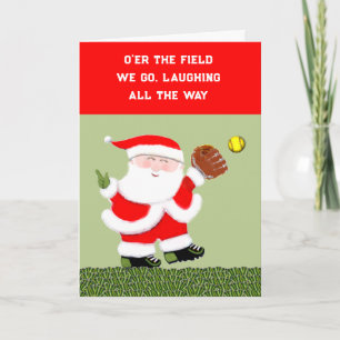 Softball Christmas Feiertagskarte