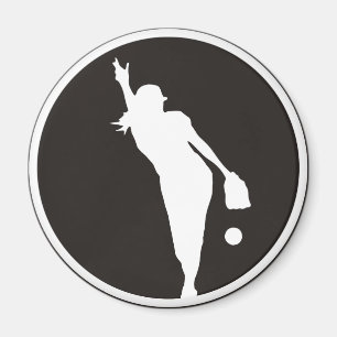 Softball Circle Pitcher Magnet