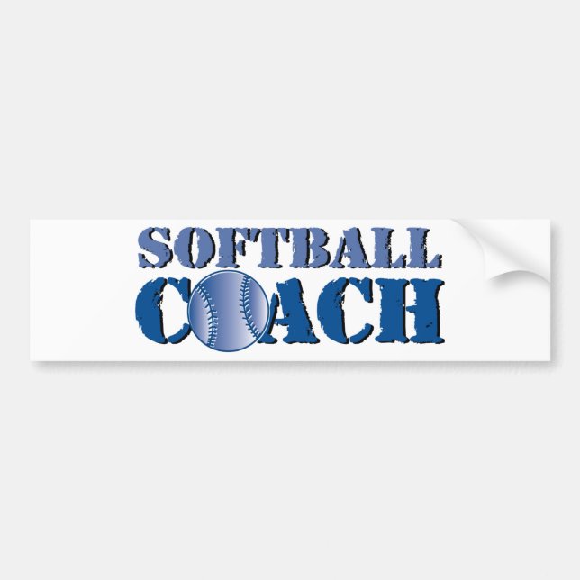 Softball Coach Autoaufkleber (Vorne)