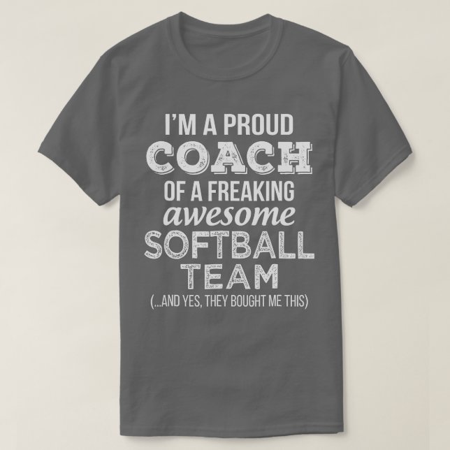Softball Coach Funny Vielen Dank Dankeschön Gesche T-Shirt (Design vorne)