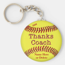Softball Coach gibt Ideen mit NAME und JAHR Schlüsselanhänger
