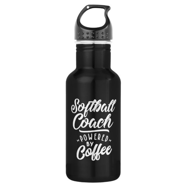 Softball Coach Job Title-Geschenk Edelstahlflasche (Vorderseite)