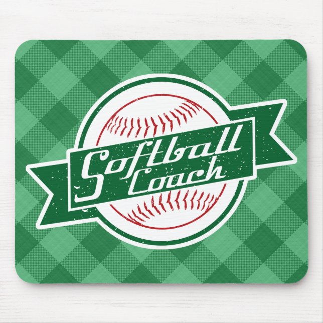 Softball Coach Mousemat Mousepad (Vorne)