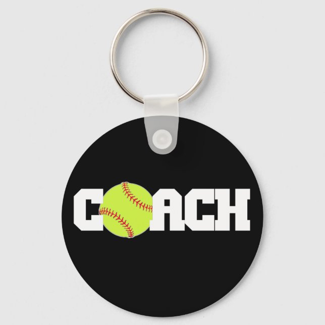 Softball Coach Schlüsselanhänger (Vorderseite)