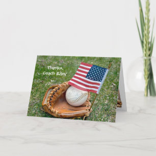 Softball Coach Vielen Dank Dankeskarte