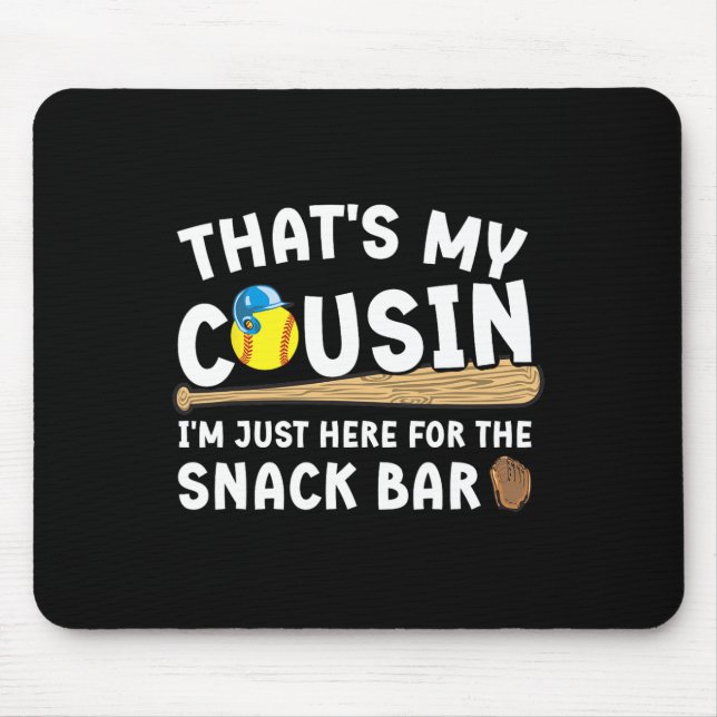 Softball-Cousin Lustiger Cousin eines Softball-Spi Mousepad (Vorne)