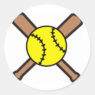 Softball Crossbats Runder Aufkleber
