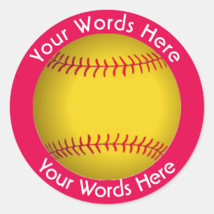 Softball Custom Aufkleber