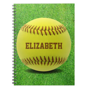 Softball Custom Ball Notebook Notizblock