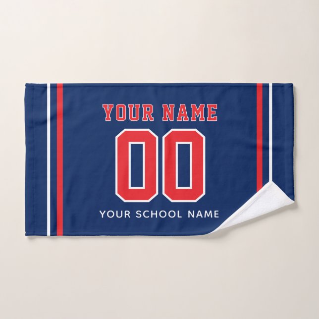 Softball Custom Jersey Number & Name, Team Gift Handtuch (Handtuch)