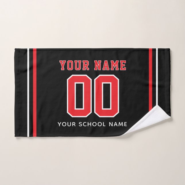 Softball Custom Jersey Number & Name, Team Gift Handtuch (Handtuch)