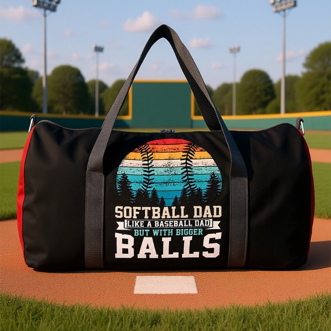 Softball Dad Bigger Balls Funny Duffle Bag (Von Creator hochgeladen)