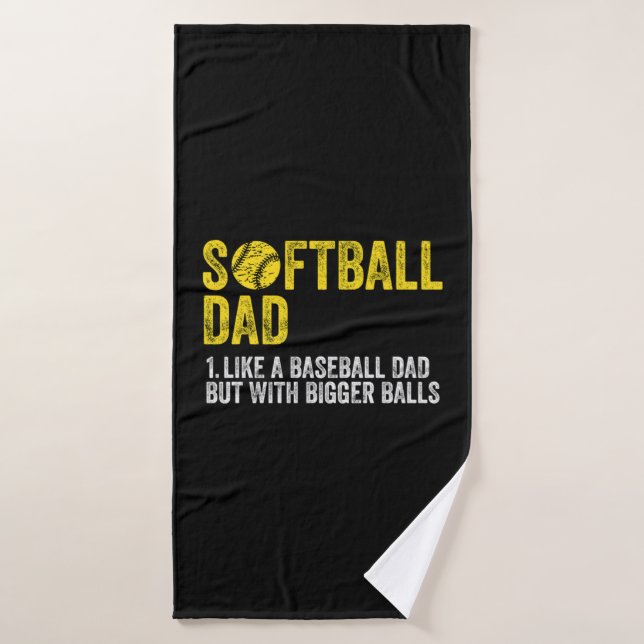Softball Dad Like a Baseball Dad Badehandtuch (Badehandtuch)