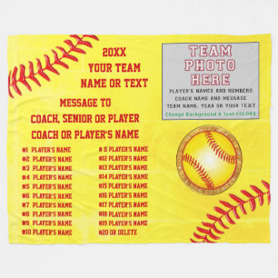 Softball-Decken Personalisiert, Trainer, Abiturien Fleecedecke