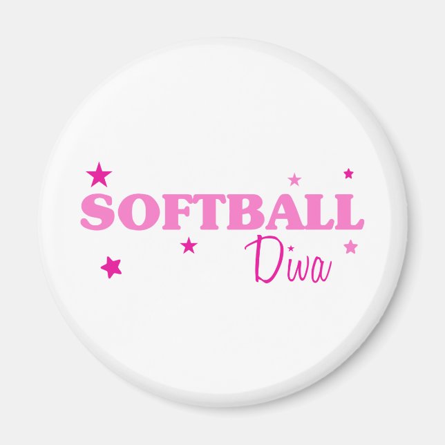 Softball Diva Magnet (Vorne)