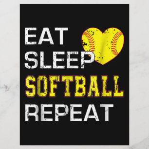 Softball Eat Sleep Softball Wiederholung Briefbogen