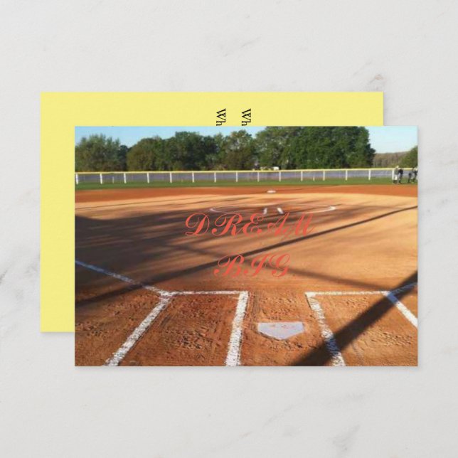 Softball Einladung (Vorne/Hinten)