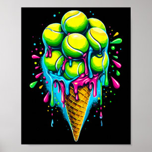 Softball Eiscreme Lustiges Softball Poster