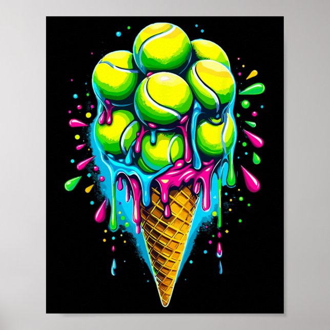 Softball Eiscreme Lustiges Softball  Poster (Vorne)