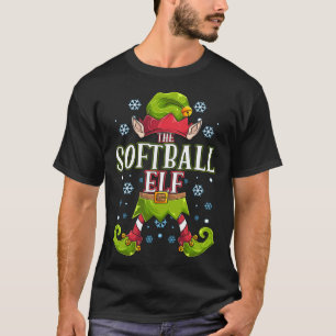 Softball Elf Matching Family Group Weihnachtsfeier T-Shirt