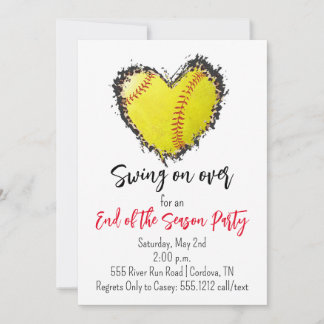 Softball End of the Season Party Einladung