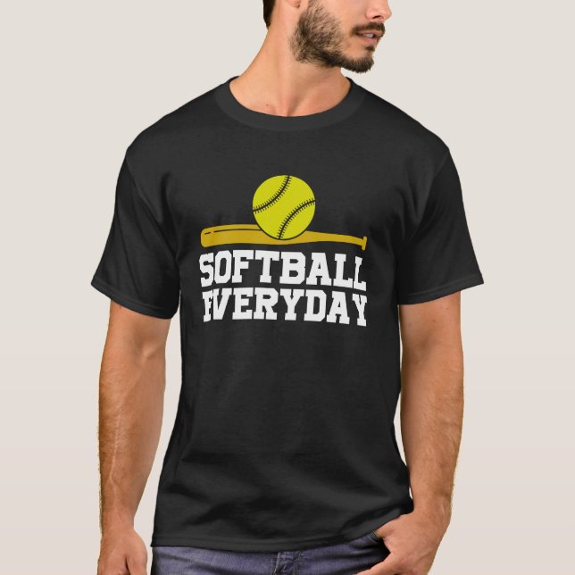 Softball Everyday Softball Baller Pitcher T-Shirt (Vorderseite)