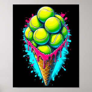 Softball-Fan Eis tropft Softball Poster