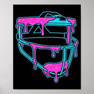 Softball-Fänger-Tropf-Eiscreme-Maske-Streusel-Gam Poster