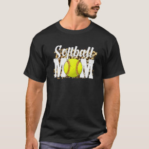 Softball Fans Leoparden Frauen, Softball Mama Pull T-Shirt