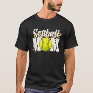 Softball Fans Leoparden Women, Softball-Mama T-Shirt