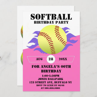 Softball Fire Birthday Party