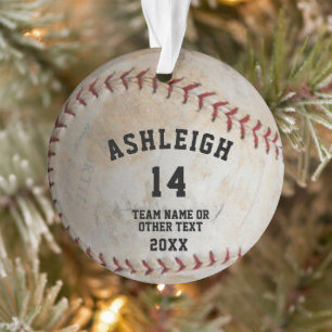 Softball-Foto personalisiert Ornament