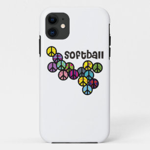 Softball-Friedenszeichen gefüllt Case-Mate iPhone Hülle