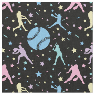 Softball für Mädchen - Frauen mit Sternen Stoff