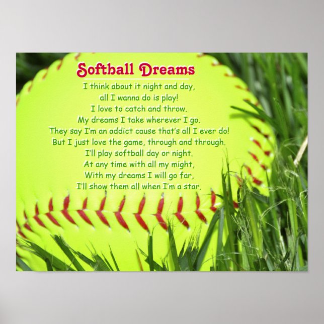 Softball-Gedicht Poster (Vorne)