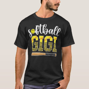 Softball-Gigi eines Softball-Spielers Leopard T-Shirt