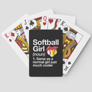 Softball Girl Definition Sassy Sports Spielkarten