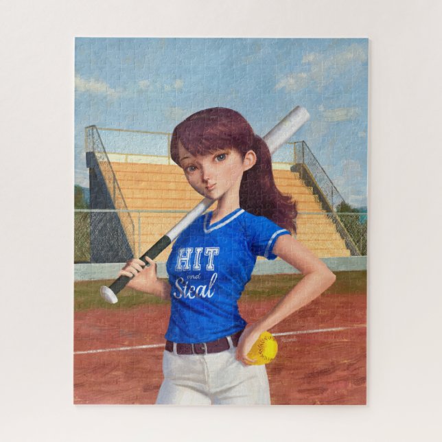 Softball Girl Puzzle (Vertikal)