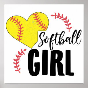 Softball Girl   Trainer Team Sport Geschenk Idee Poster