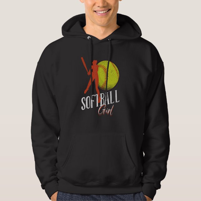 Softball Girl   Women Softball Player Softball Hoodie (Vorderseite)