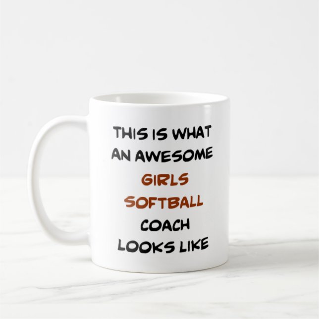 Softball Girls Coach, phantastisch Kaffeetasse (Links)