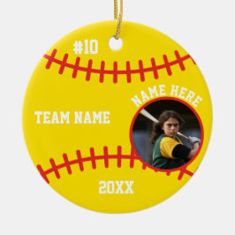 Softball Girls Gifts Players Sports Team For Her Keramik Ornament