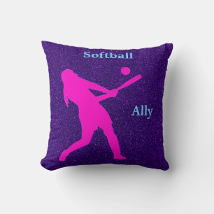 Softball Girls Lila Sparkle Kissen