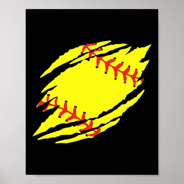 Softball-Grafik _1  Poster (Vorne)